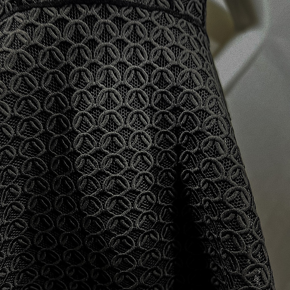MAJE Black Ringo Basket Weave Lace Flare Dress Small, 1 - Picture 3 of 10